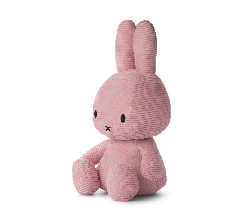 Miffy Sitting Corduroy Pink - 50cm