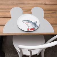 Placemat Bunny grey