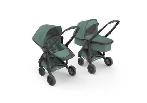 Greentom 2-in-1 Carrycot & Reversible Black/Sage