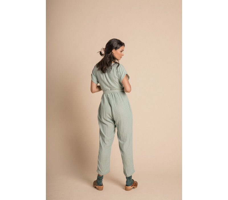 Joya Jumpsuit - Azure Harlequin