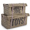 Childhome Rattan manden "Toys & little toys" set van 2st