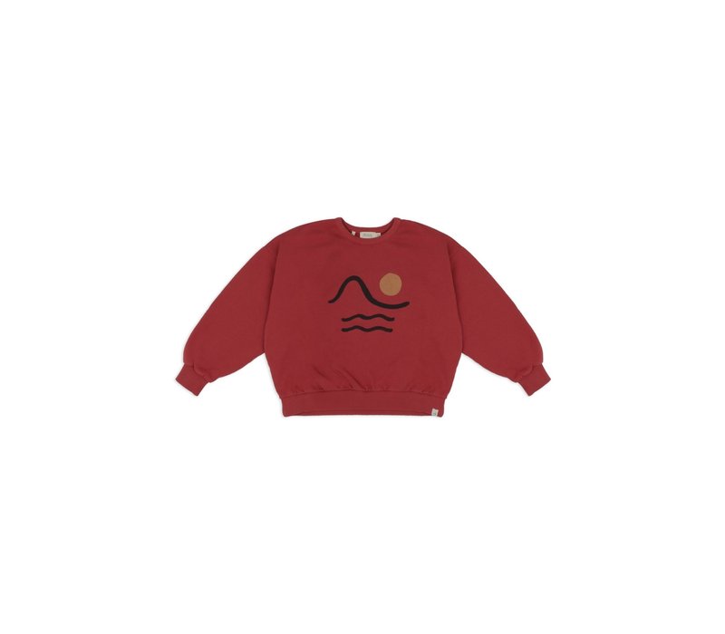 Sweater LS Italian fleece clay red