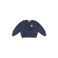 Sweater LS Italian fleece sea blue