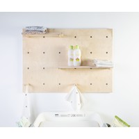 Pegboard wall shelf