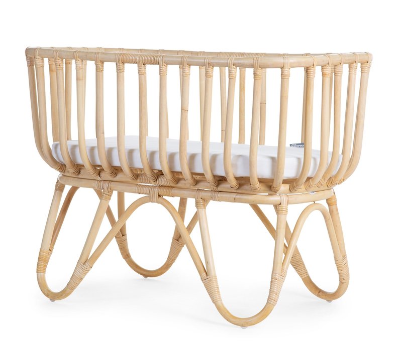 Rattan cradle square + mattress