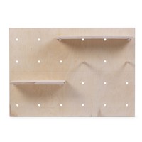 Pegboard wall shelf