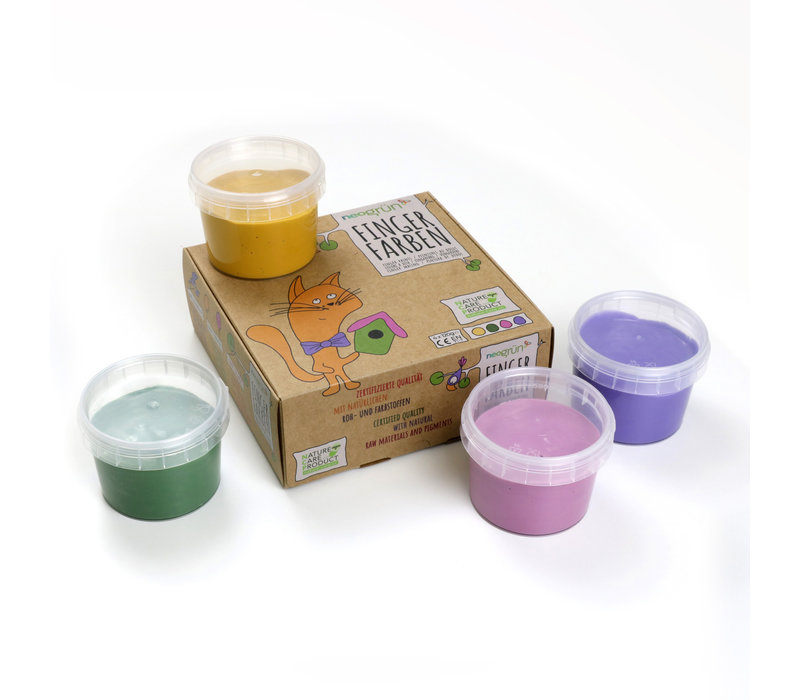 Finger paint set 'Luka' yellow | green | pink | violet