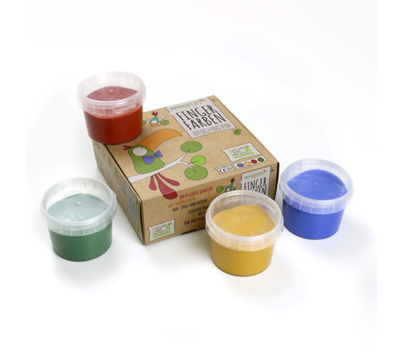 Finger paint set 'Luka' yellow | green | pink | violet