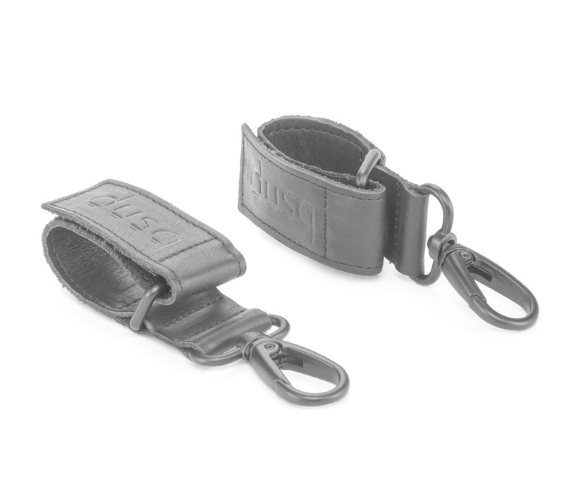 Leather stroller straps – black