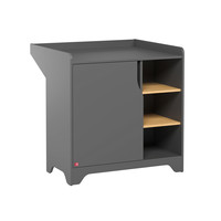 LEAF Commode met luiertafel graphite/oak