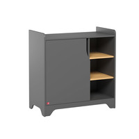 LEAF Commode met luiertafel graphite/oak