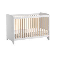 LEAF Cot bed 60x120cm white/oak