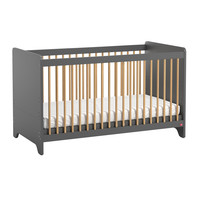 LEAF Cot bed 70x140 graphite/oak