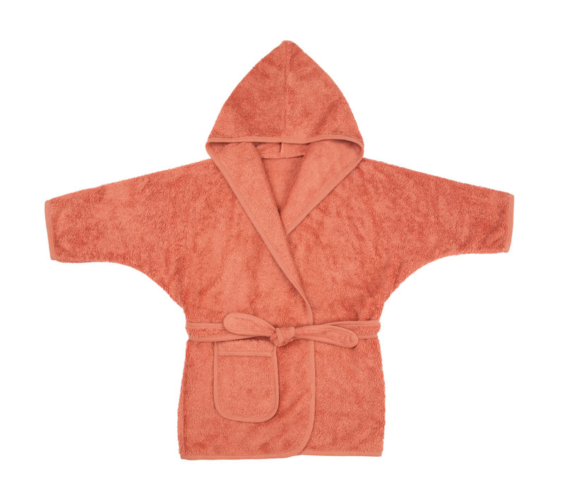 Bath robe kids apricot blush