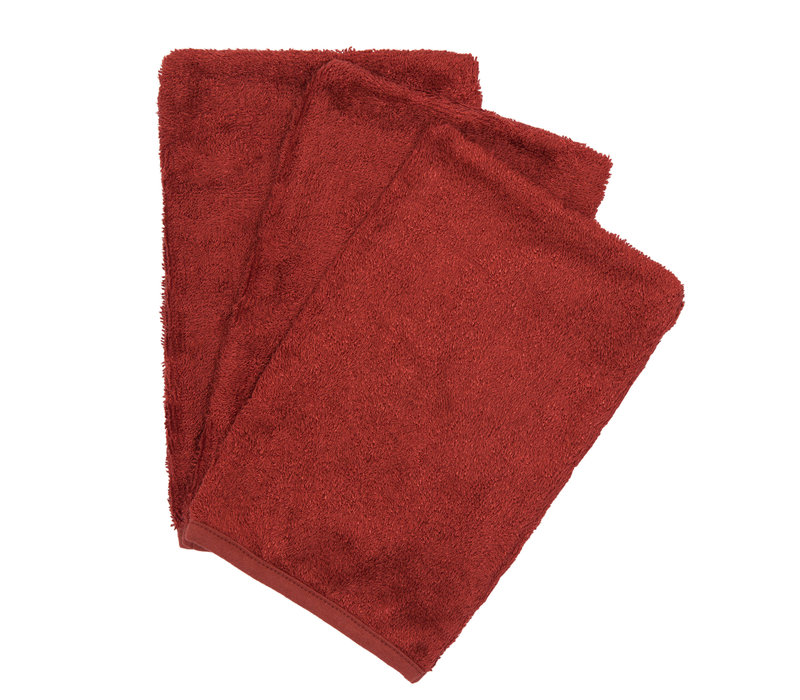 Washcloth 3 pieces rosewood