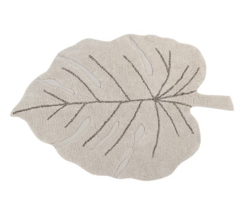 Washable rug Monstera Natural