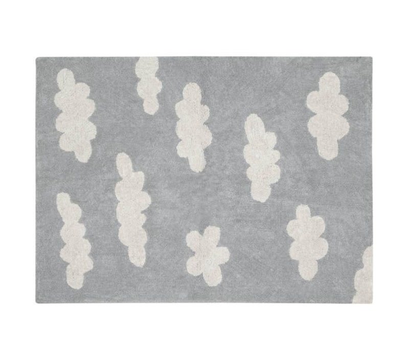 Washable Rug Clouds Grey