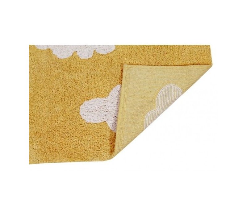 Washable Rug Clouds Mustard