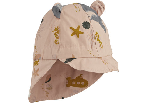 Liewood Gorm sun hat Sea creature rose mix