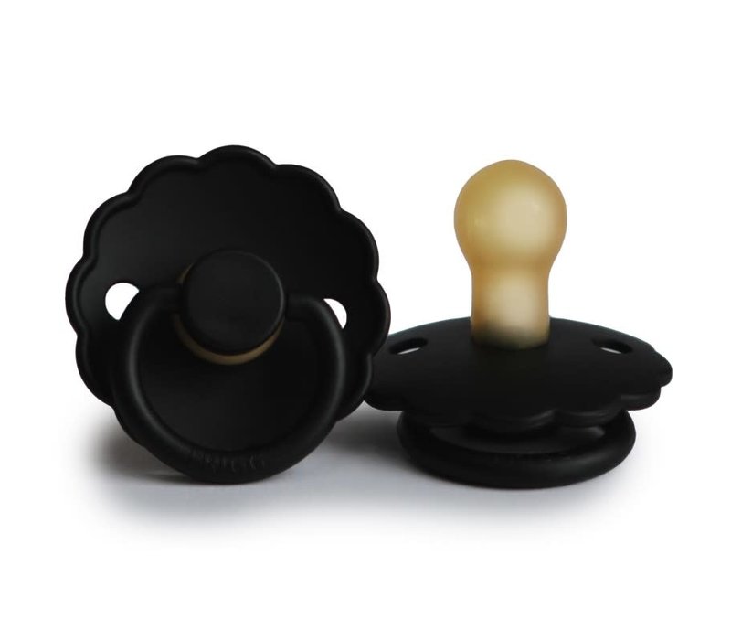 Daisy pacifier natural rubber Jet black