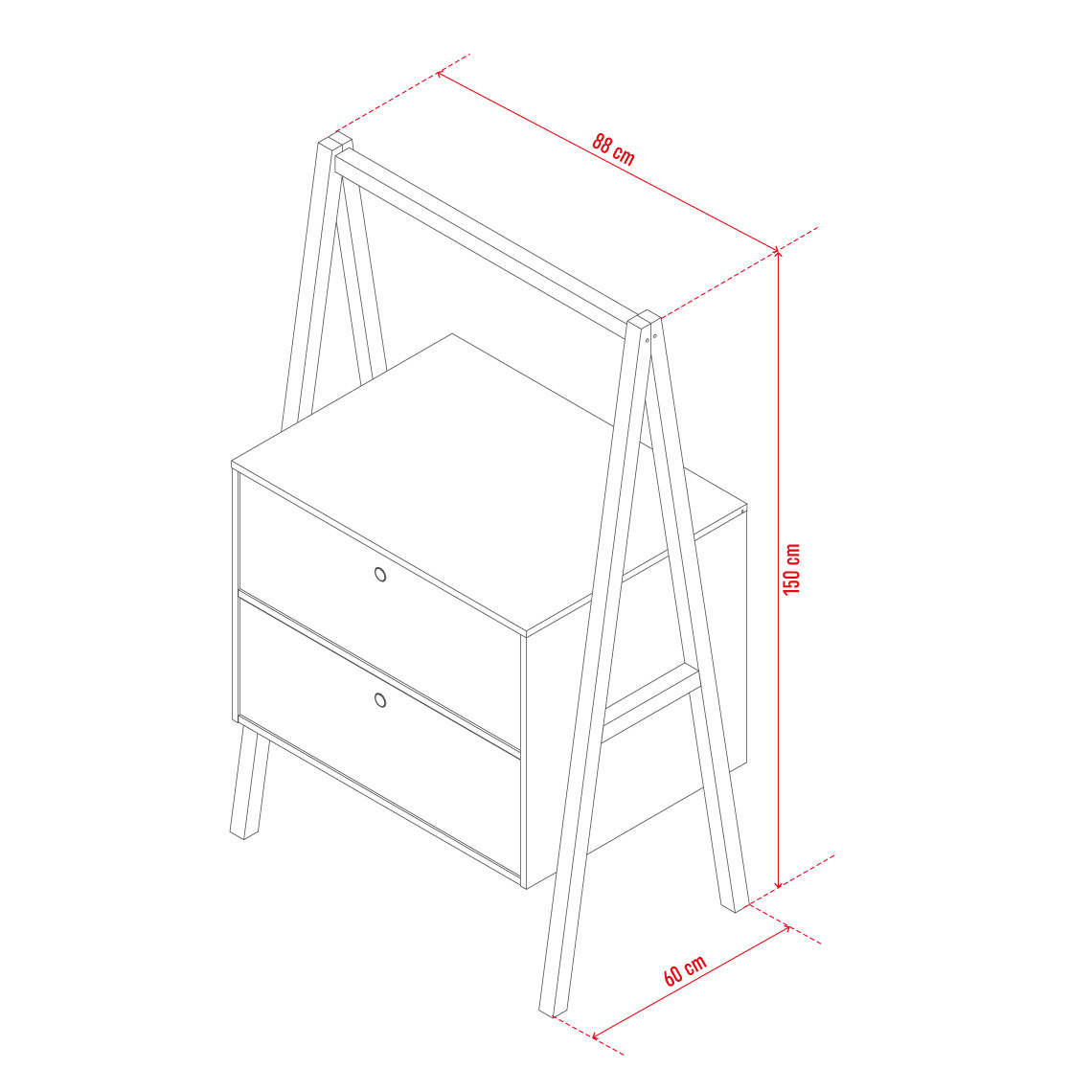 Vox • SPOT Ladekast met 2 lades Atelier BéBé