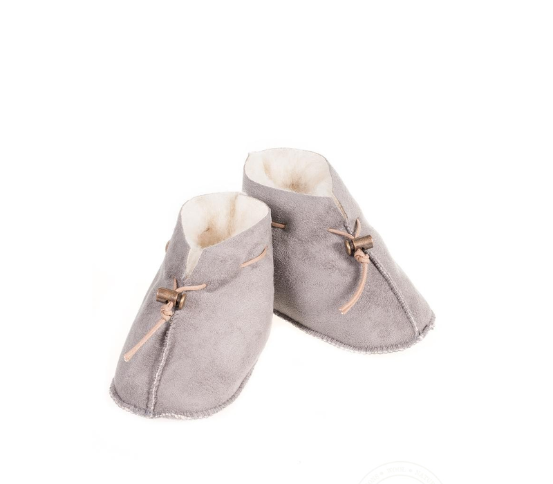 Baby slipper Velours Light grey