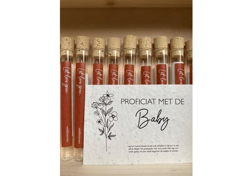 Minimou Let love Grow - wishes in a tube - Proficiat met de baby