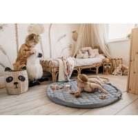 Speelmat en opbergzak baby organic Dusty Blue