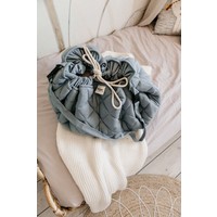 Speelmat en opbergzak baby organic Dusty Blue