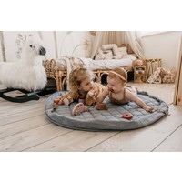 Speelmat en opbergzak baby organic Dusty Blue