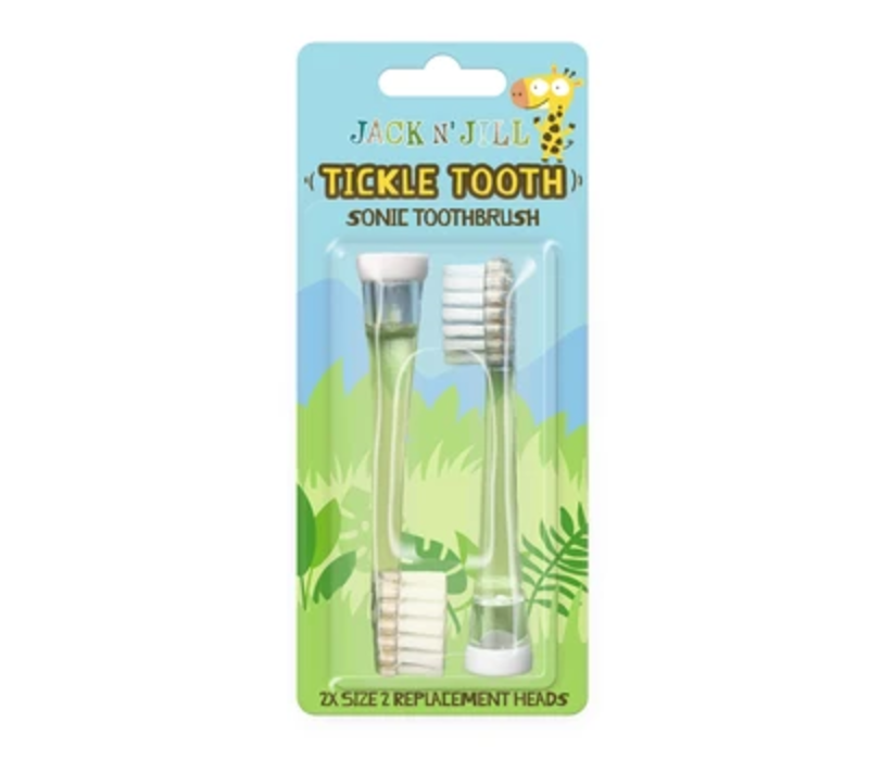 Replacement 2 Pack Brushes Tickle Tooth