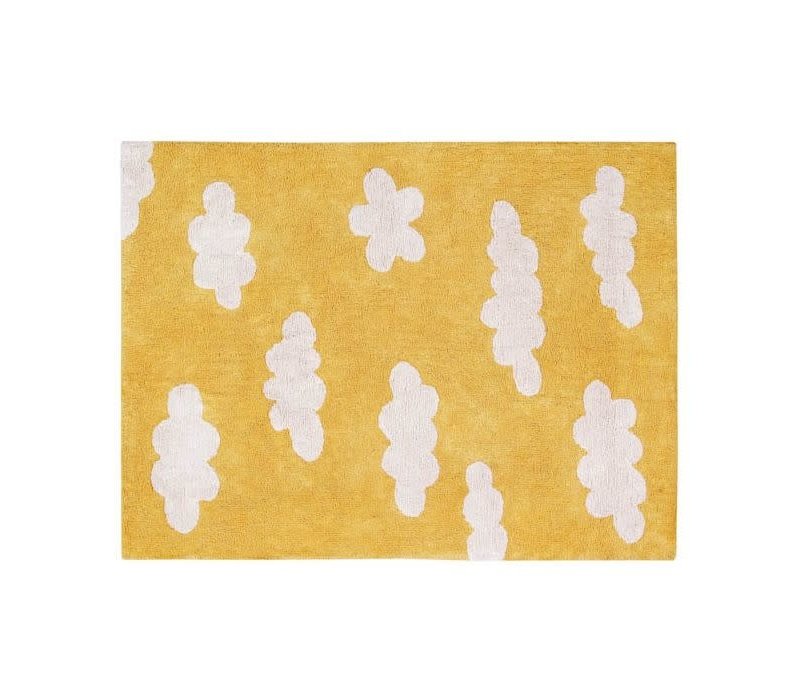 Washable Rug Clouds Mustard