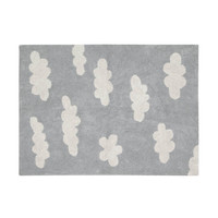 Washable Rug Clouds Grey