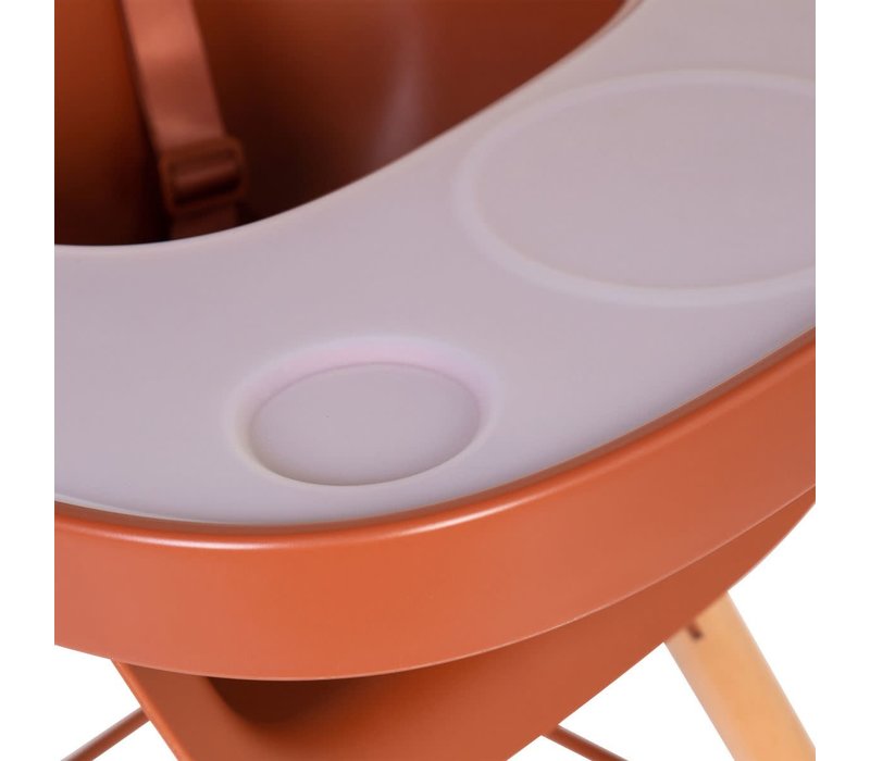Evolu feeding tray ABS Rust + Silicone placemat