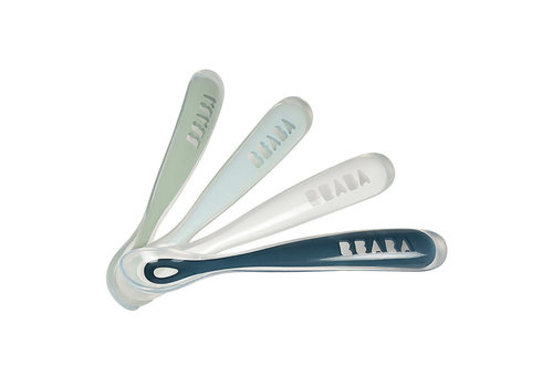 Béaba Set of 1st age silicone spoons storm