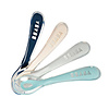 Béaba Set of 4 2nd age silicone spoon blue