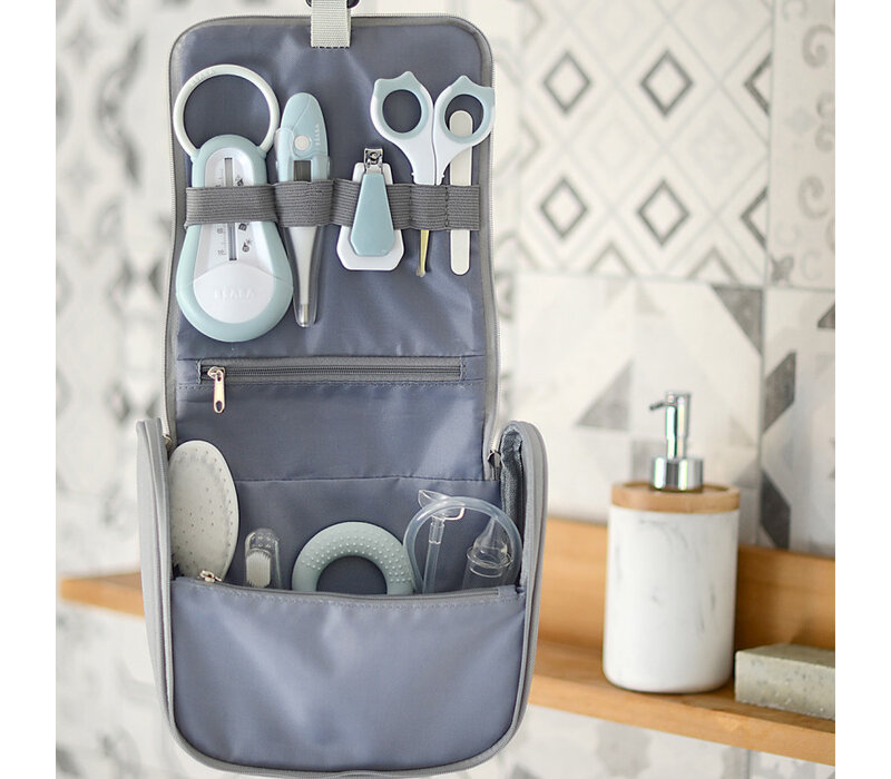 Toiletry bag grey-blue