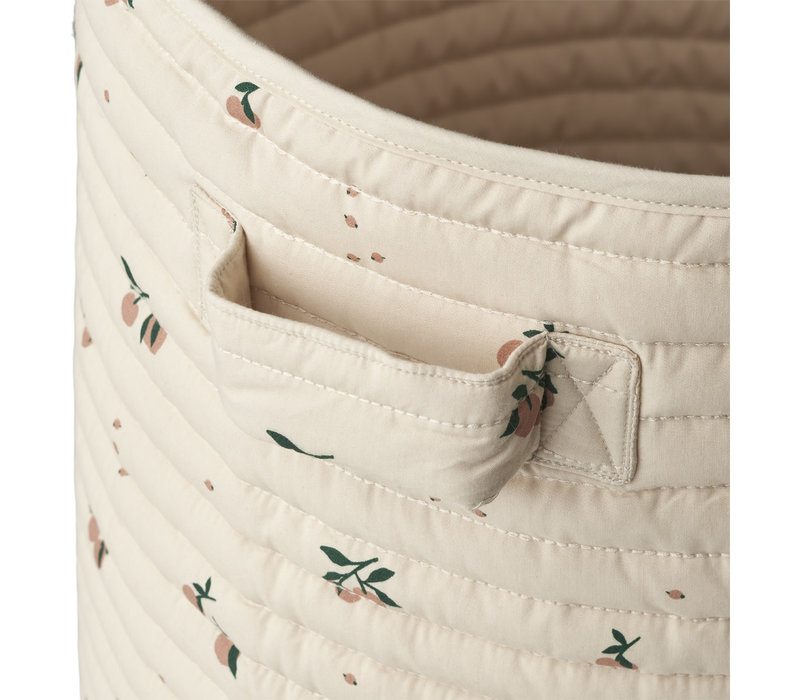 Lia quilted basket Peach/sea shell mix