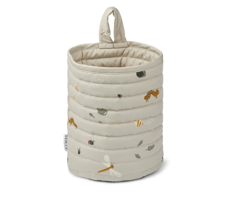 Faye quilted basket Nature/ mist mix