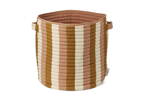 Liewood Lia quilted basket Stripe Tuscany rose/ Golden caramel/ Sandy