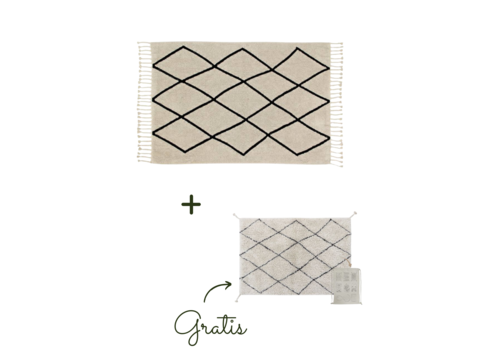 Lorena Canals ACTIE - tapijt Bereber 140x200  +  GRATIS mini tapijt