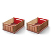 Liewood Weston Storage Box M 2-pack Dusty raspberry multi mix