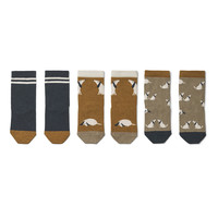 Silas socks 3-pack Dog/ Oat mix