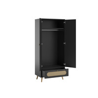 CANNE 2-door wardrobe black