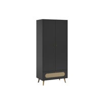 CANNE 2-door wardrobe black