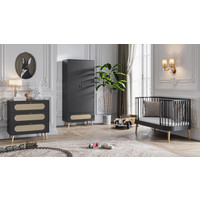 CANNE 2-door wardrobe black