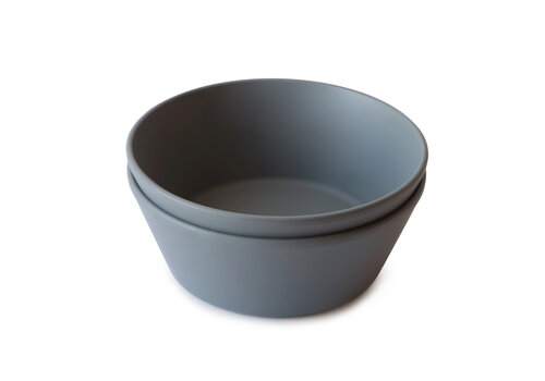 Mushie Bowl Round Smoke 2pcs