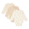 Konges Sløjd Nuevo 3-pack LS body GOTS Fuchsia/ sand/ duckling