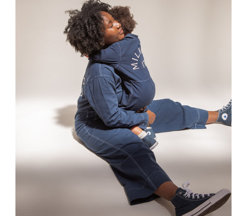 Milking It Overalls in Navy - Adult