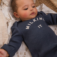 Milking It Onesie - Navy